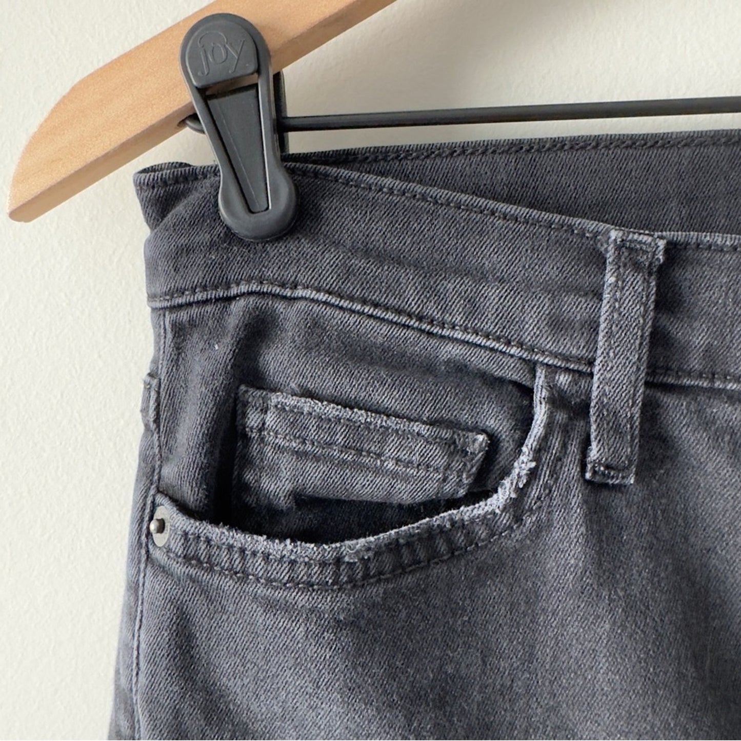 Current/Elliott The Stiletto Jeans in Jet Black Destroy Skinny Distressed crop