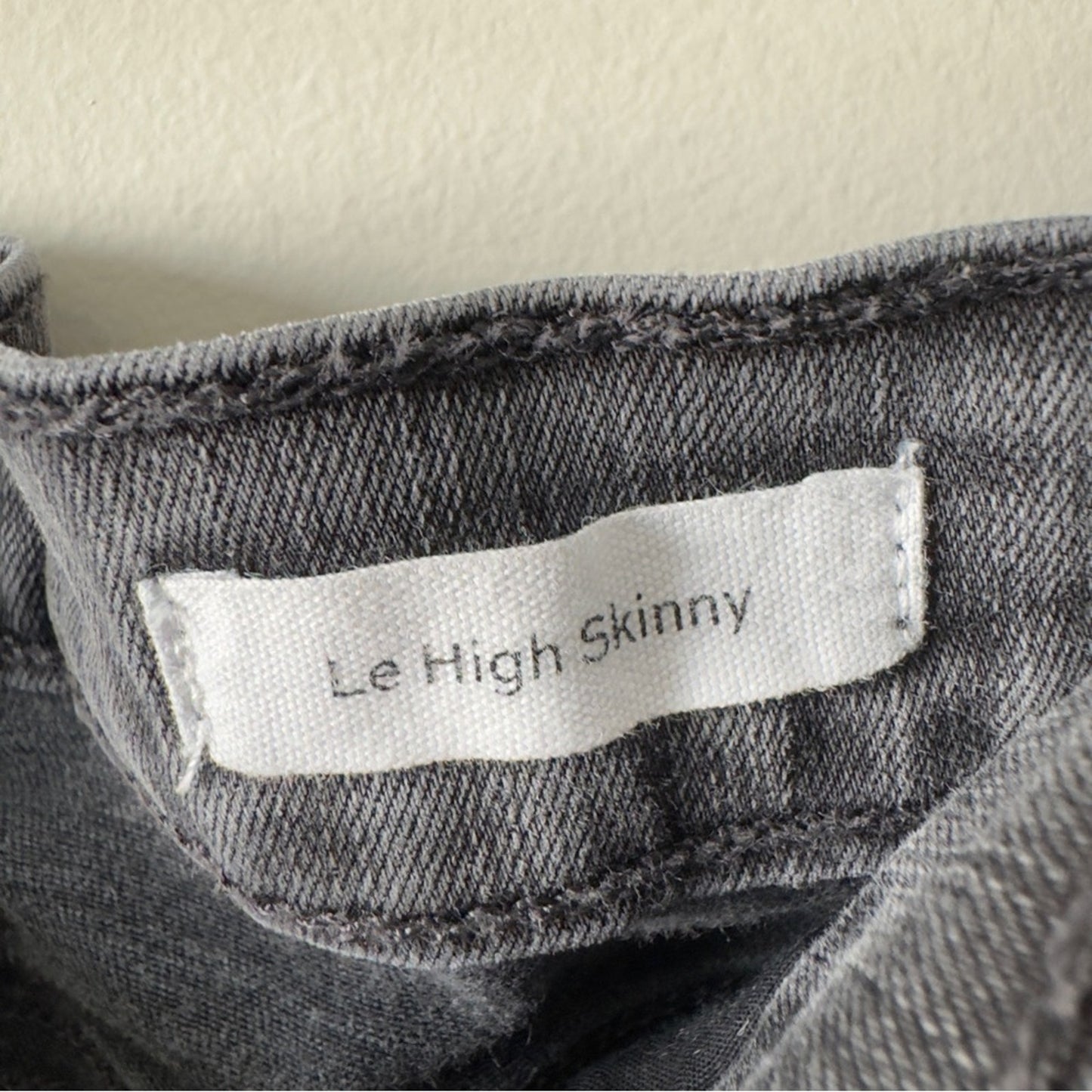 Frame Le High Skinny Jeans Button Fly Denim High Rise Gray Stretch cotton pocket