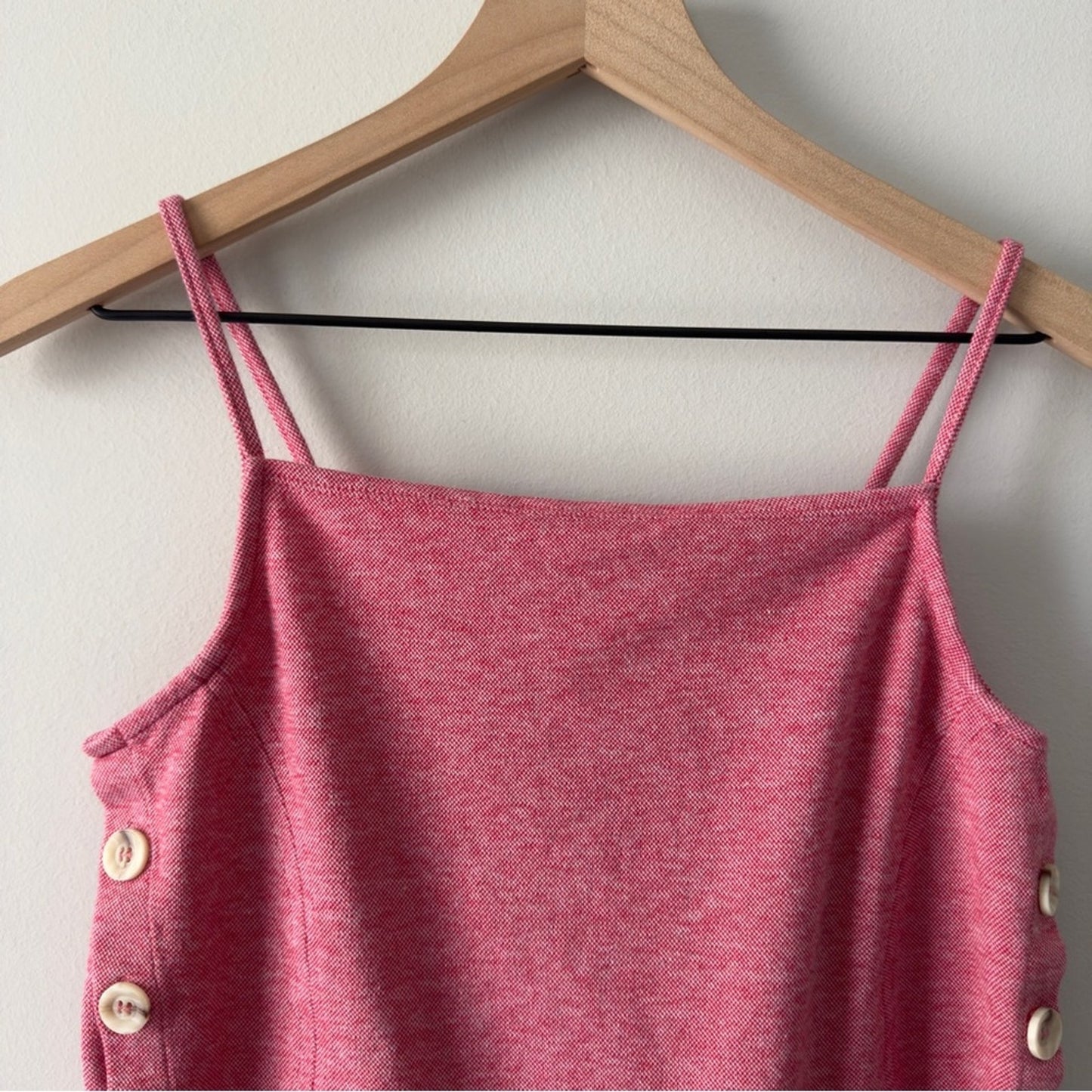 Anthropologie Meadow Rue Button Sides Camisole Tank Spaghetti Strap slit boho S
