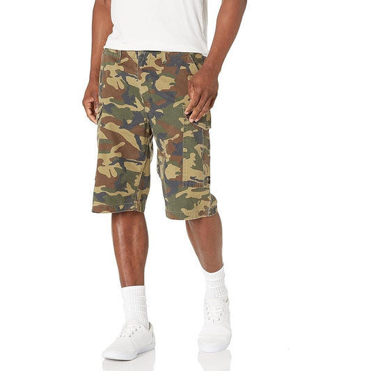 True Religion Camo Cargo Shorts Camouflage Pockets Zip Button Belt Loops Y2K NWT