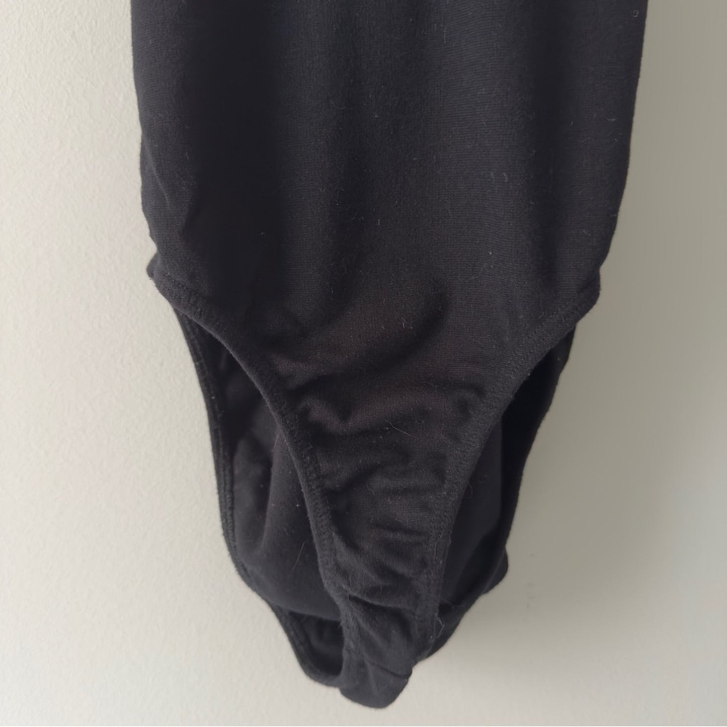 Charlotte Russe Black Strappy Bodysuit Tie Back One Piece Spaghetti Strap Solid