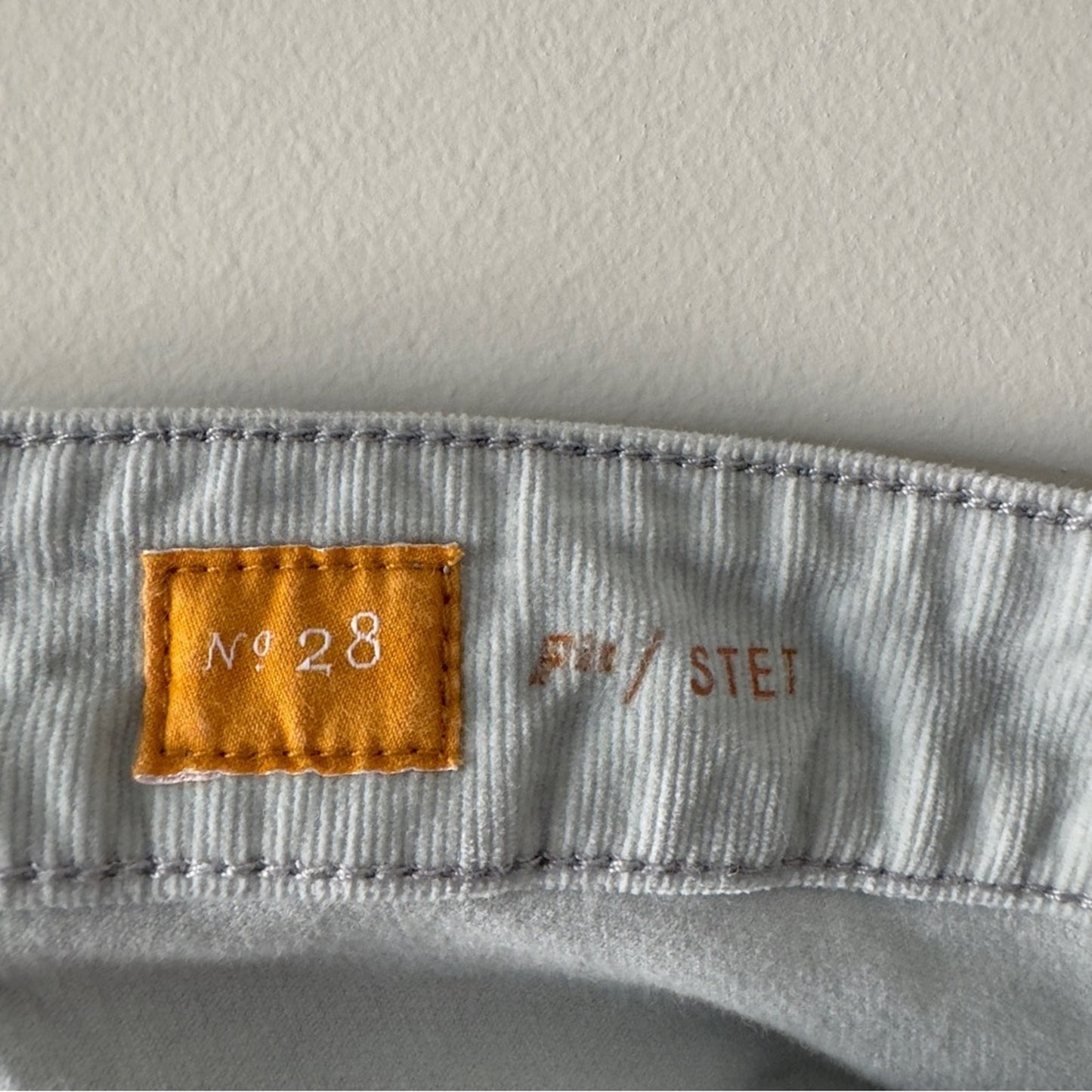Pilcro and the Letterpress Corduroy Zipper Ankle Pants light blue pockets button