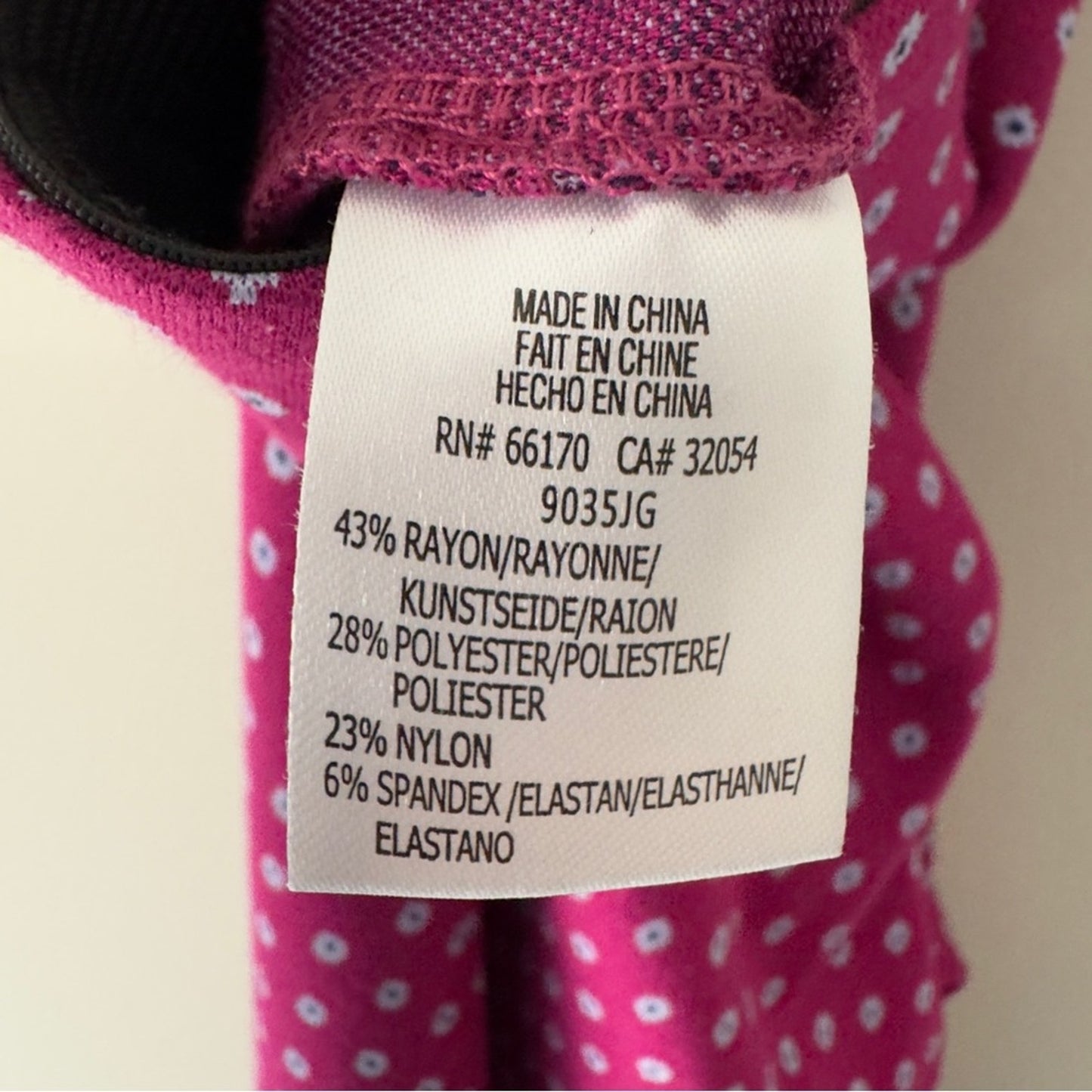 Anthropologie Fuchsia Pants White Flower Pattern stretch elastic waist floral S