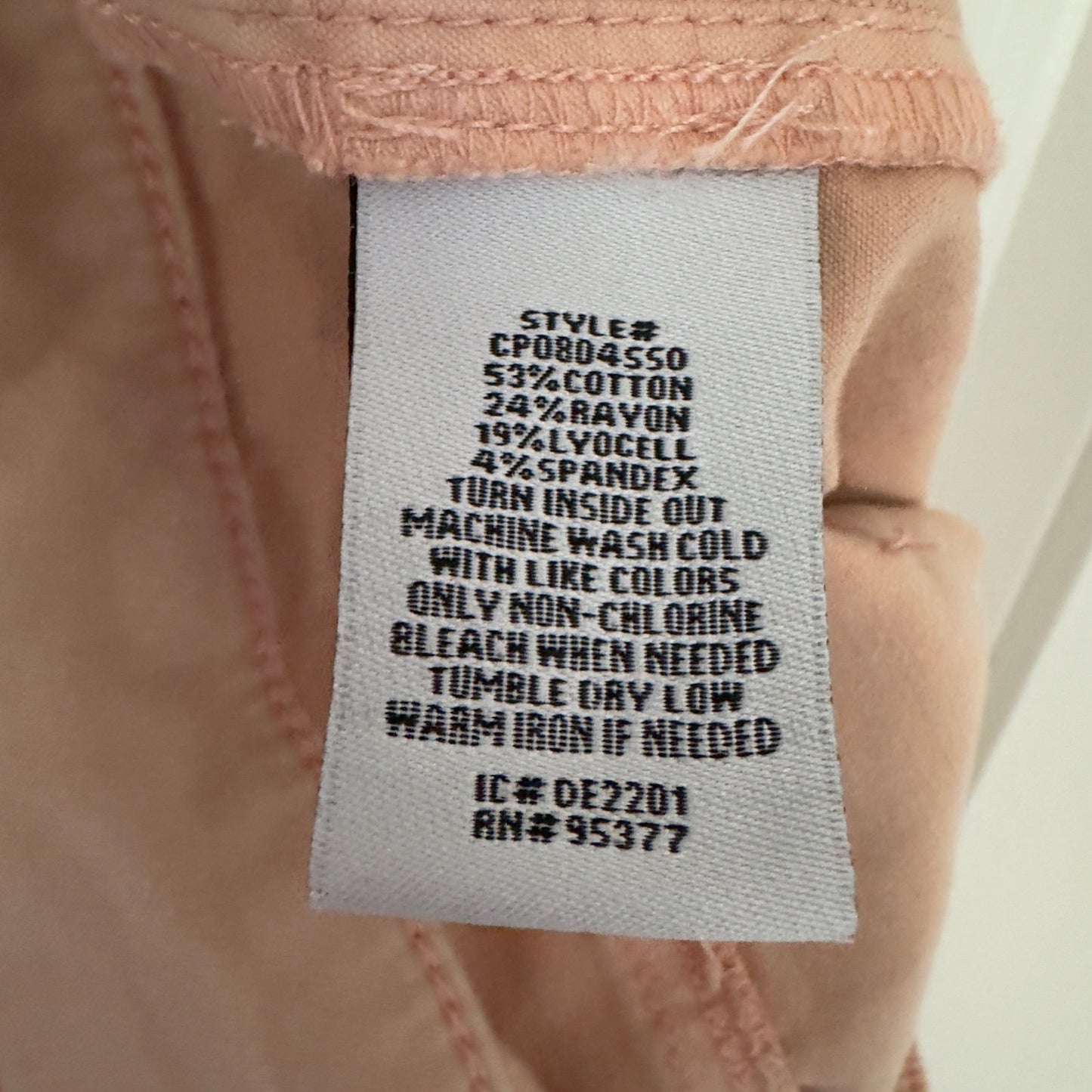 Sanctuary Denim Pale Pink cargo style pants zip button solid pockets zipper 31