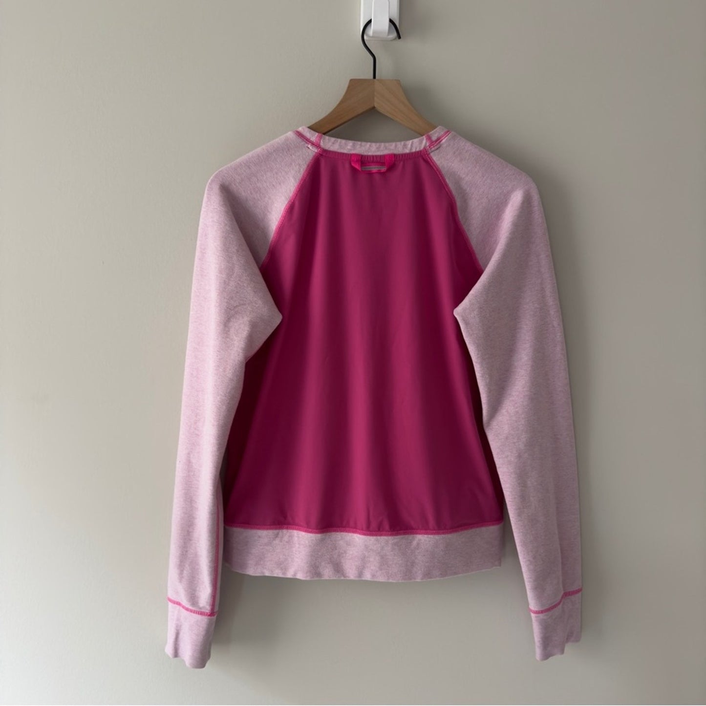 Lululemon Voyage Pullover Pink Long Sleeve Sweatshirt colorblock thumb holes