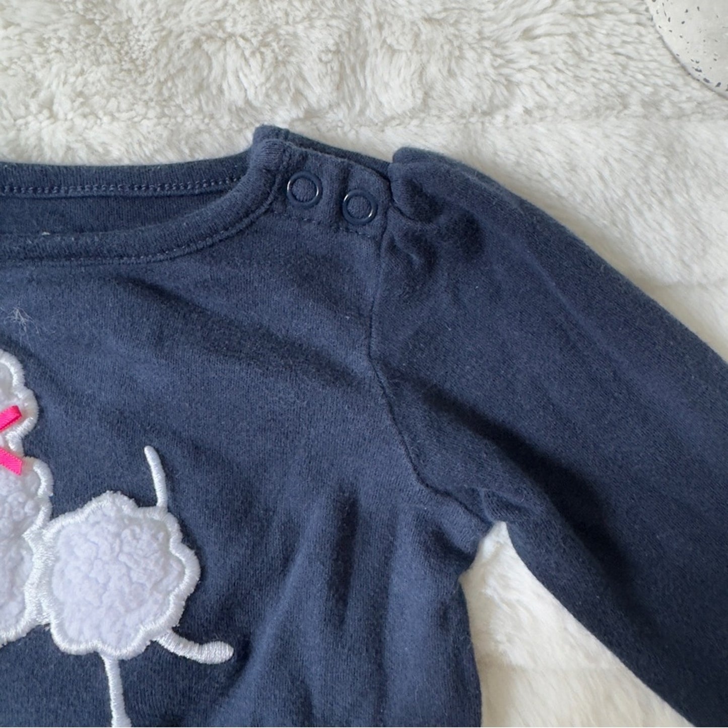 Garanimals Baby Onesies One Pieces lot Navy Poodle Purple striped Mustard bunny