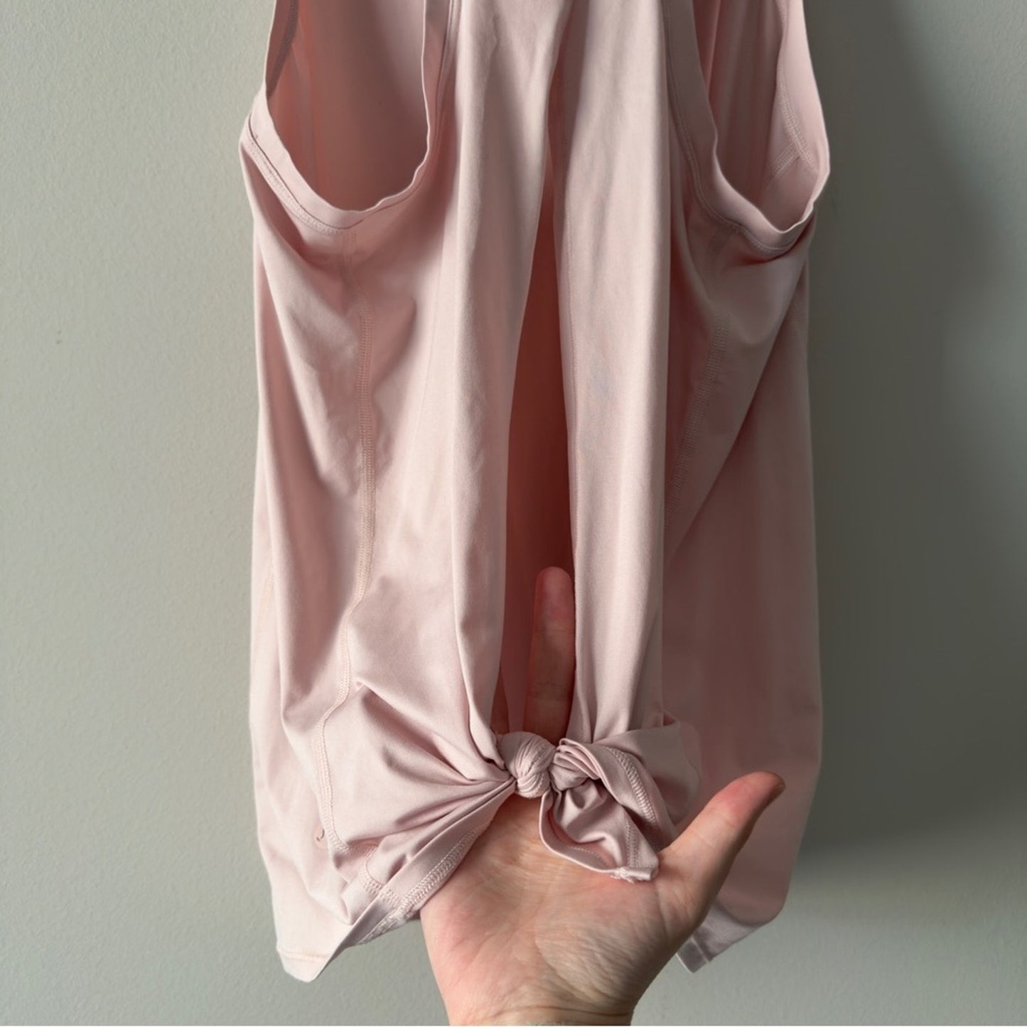 Lululemon All Tied Up Tank in Petals Pink Sleeveless Athletic Top Tie Cutout