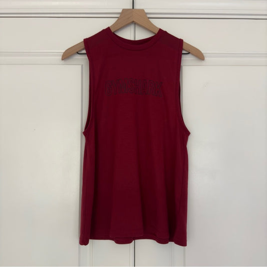 Gymshark sleeveless athletic tank top gym workout red black Athleisure active S