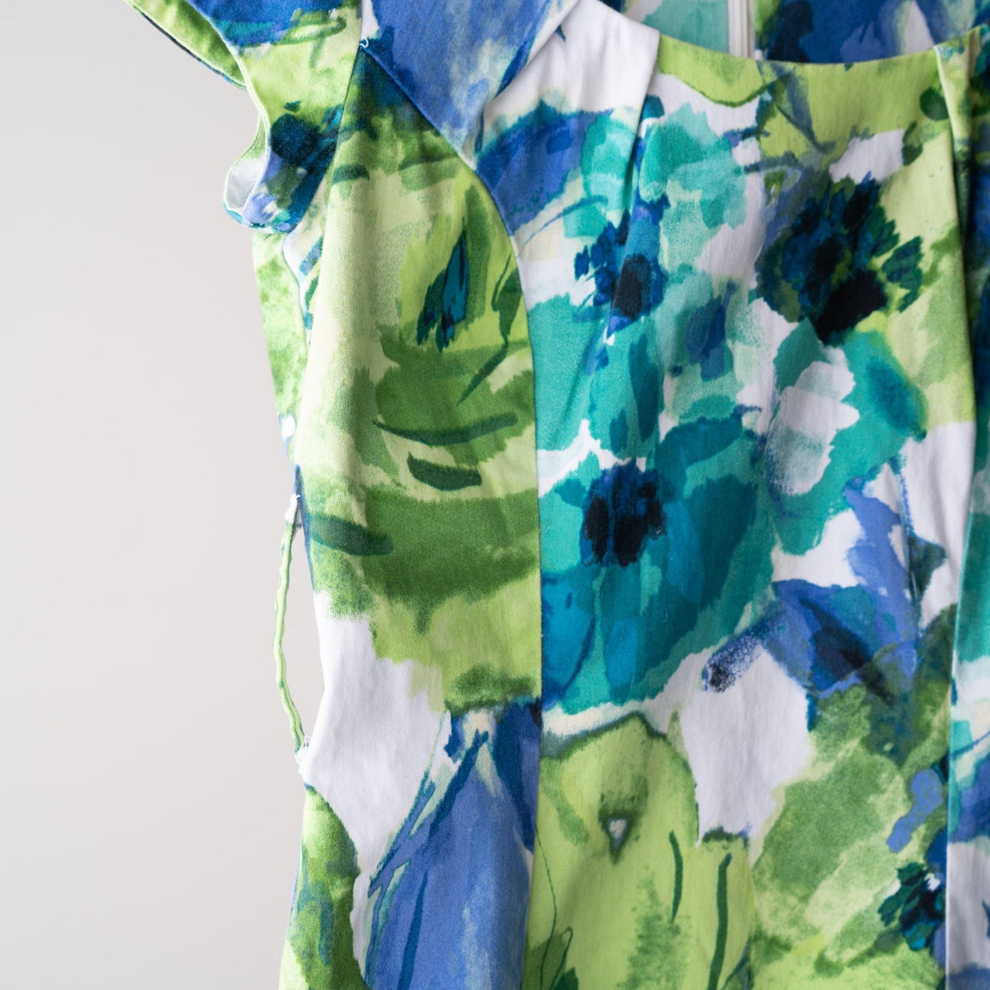 A. Byer Floral Bodycon Pencil Mini Dress Cap Sleeves Cotton Stretch Zip Up Y2K 3