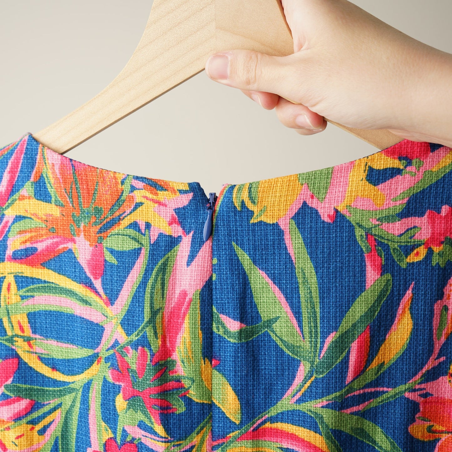 J. Crew 100% Cotton Multicolor Floral Dress Mini A-Line Tropical Colorful Zip 10