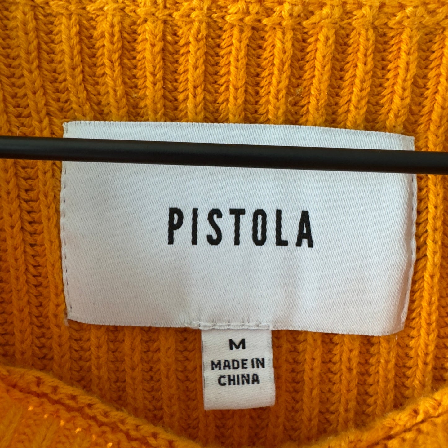 Pistola 100% Cotton Orange and Pink Dip Dye Crew Neck Sweater Long Sleeve ribbed