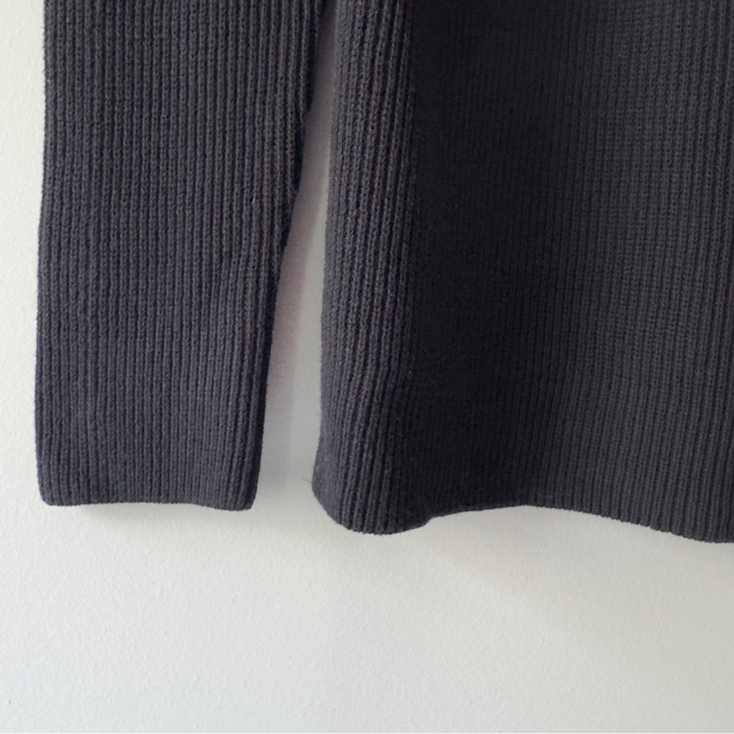 Express Black Half-Zip Turtleneck Sweater ribbed long sleeve classic fall winter