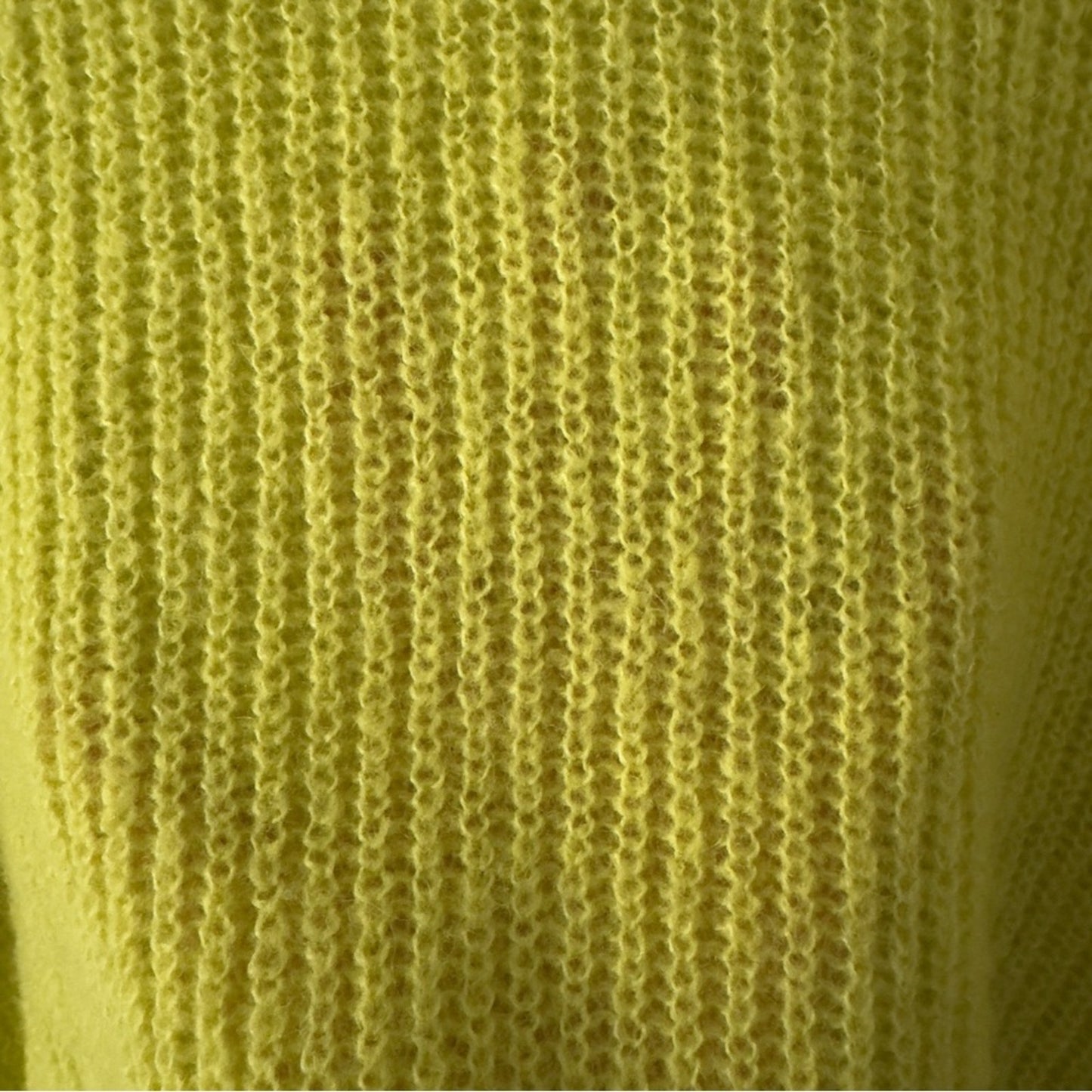 Madewell Alpaca Blend Neon Green Yellow Women's Sweater crew neck long sleeve S