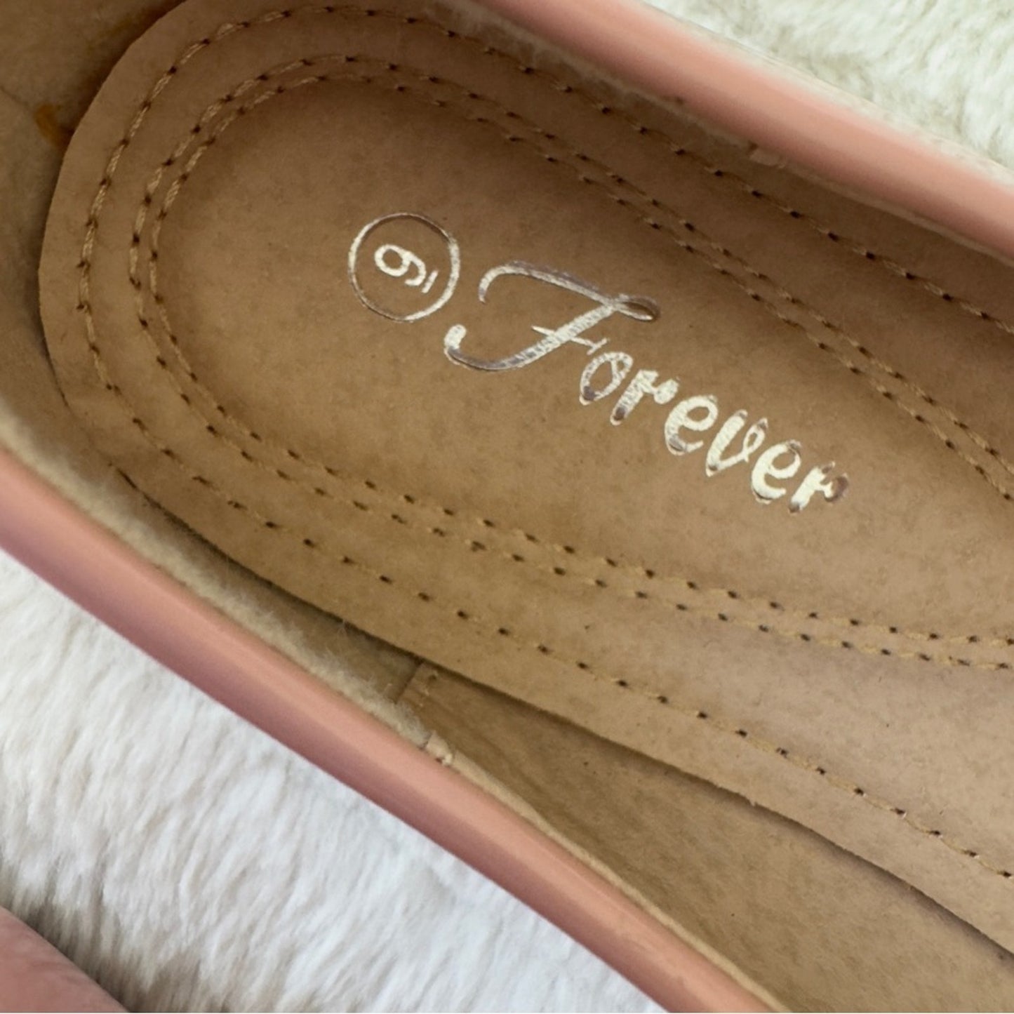 Forever Blush Flats with Rhinestone Pom Poms Ballet Y2K Girly Princess Regina 9
