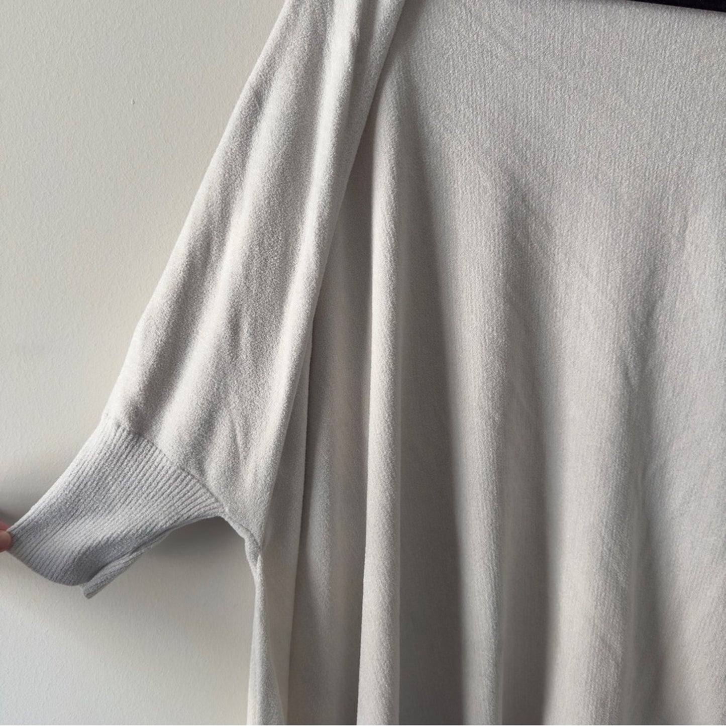 Barefoot Dreams CozyChic Ultra Lite Off-white Long Cardigan Open Front Soft 2X
