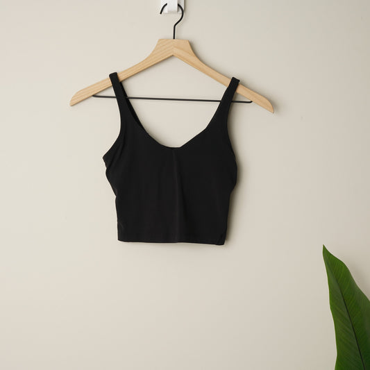 Lululemon Align Tank in Black Stretch Yoga Solid Athletic Sleeveless Top Cropped