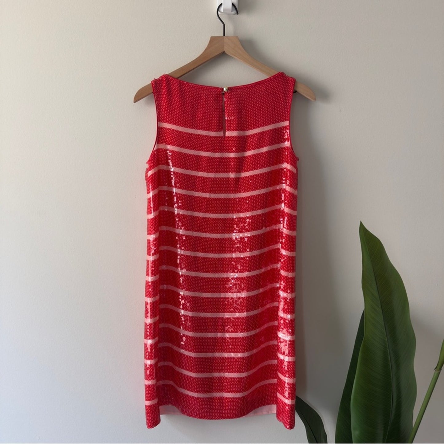 Kate Spade Red Sequin Sleeveless Sheath Dress sleeveless lined striped mini