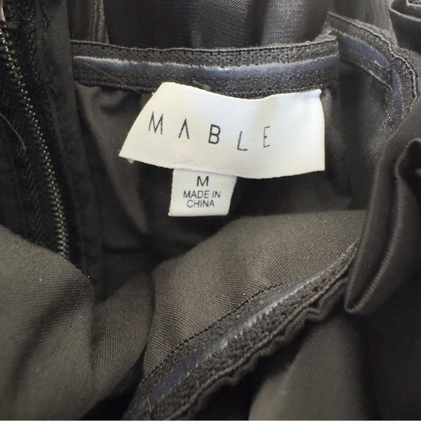 Anthropologie Mable Stylish Black Strapless Mini Little Black Dress LBD flare M