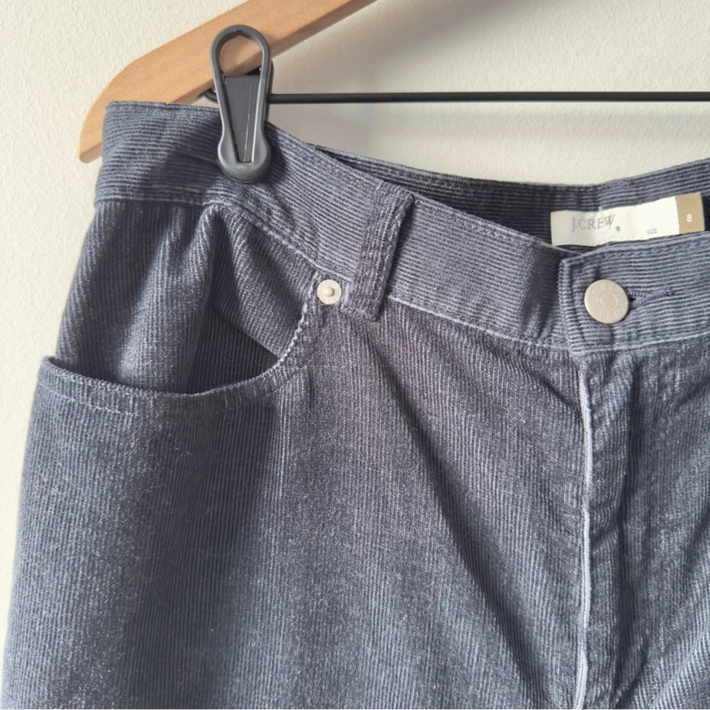 J. Crew 100% Cotton Straight Leg Corduroy Pants Zip Button Belt Loops Solid Y2K