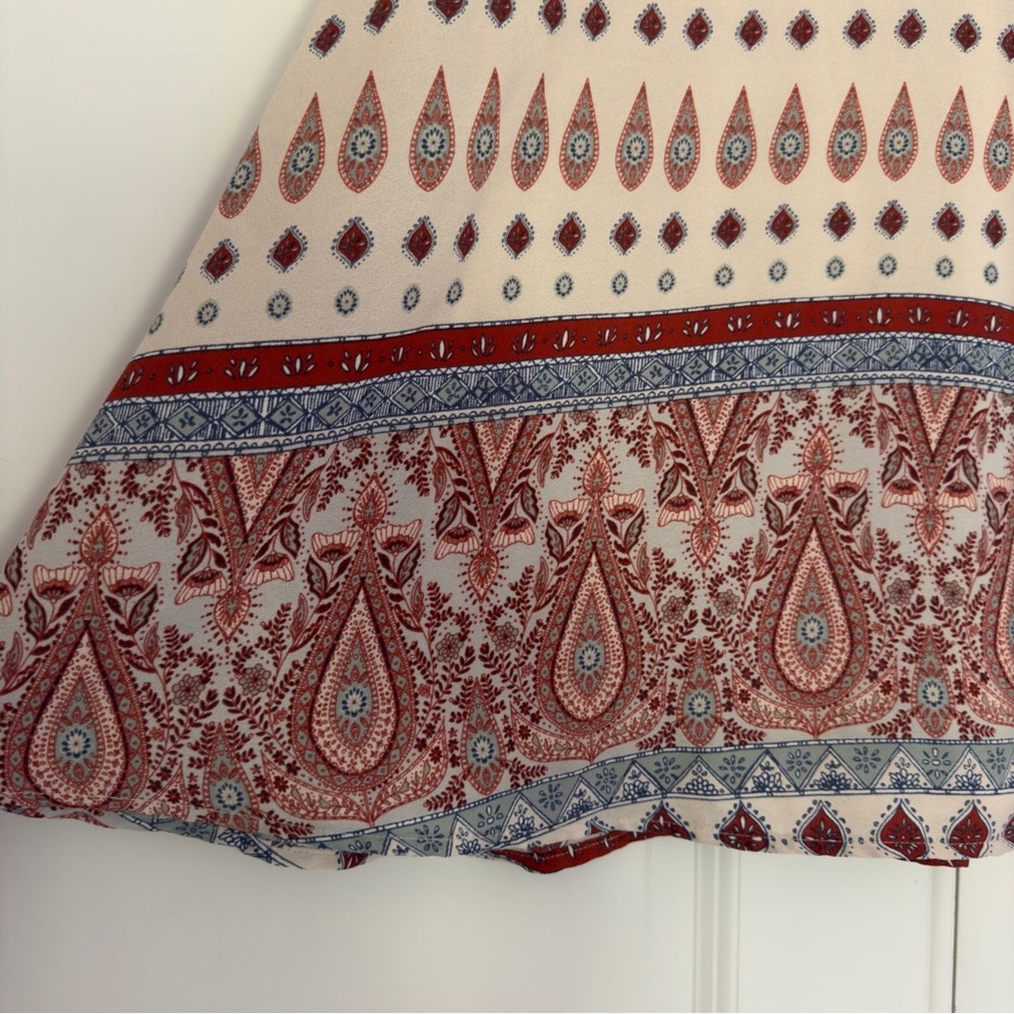Show Me Your MuMu Samantha Boho Mini dress Sleeveless scoop back lined paisley