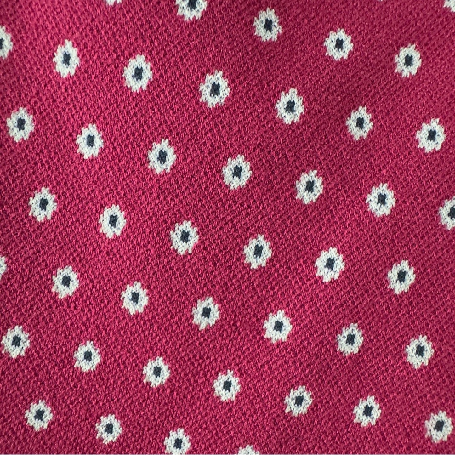 Anthropologie Fuchsia Pants White Flower Pattern stretch elastic waist floral S
