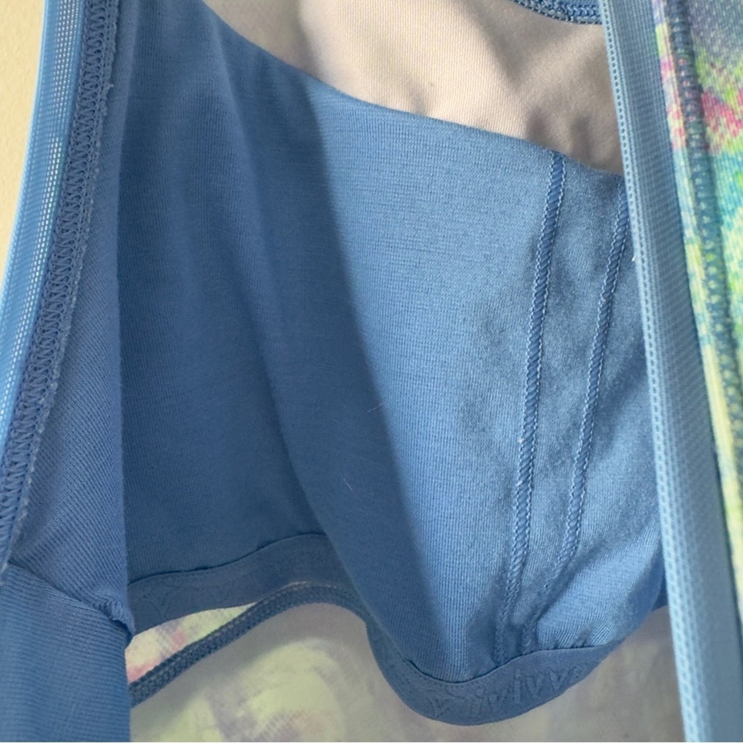 Ivivva by Lululemon Blue and Green Patterned Athletic Dress Mini Sleeveless EUC