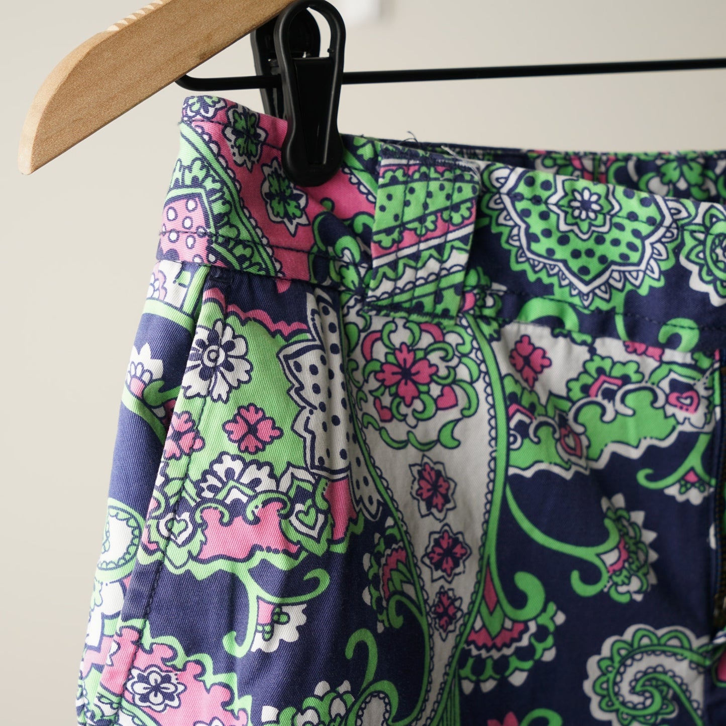 Lilly Pulitzer White Label Randi Bermuda Shorts Royal Poinciana Print Vintage 4