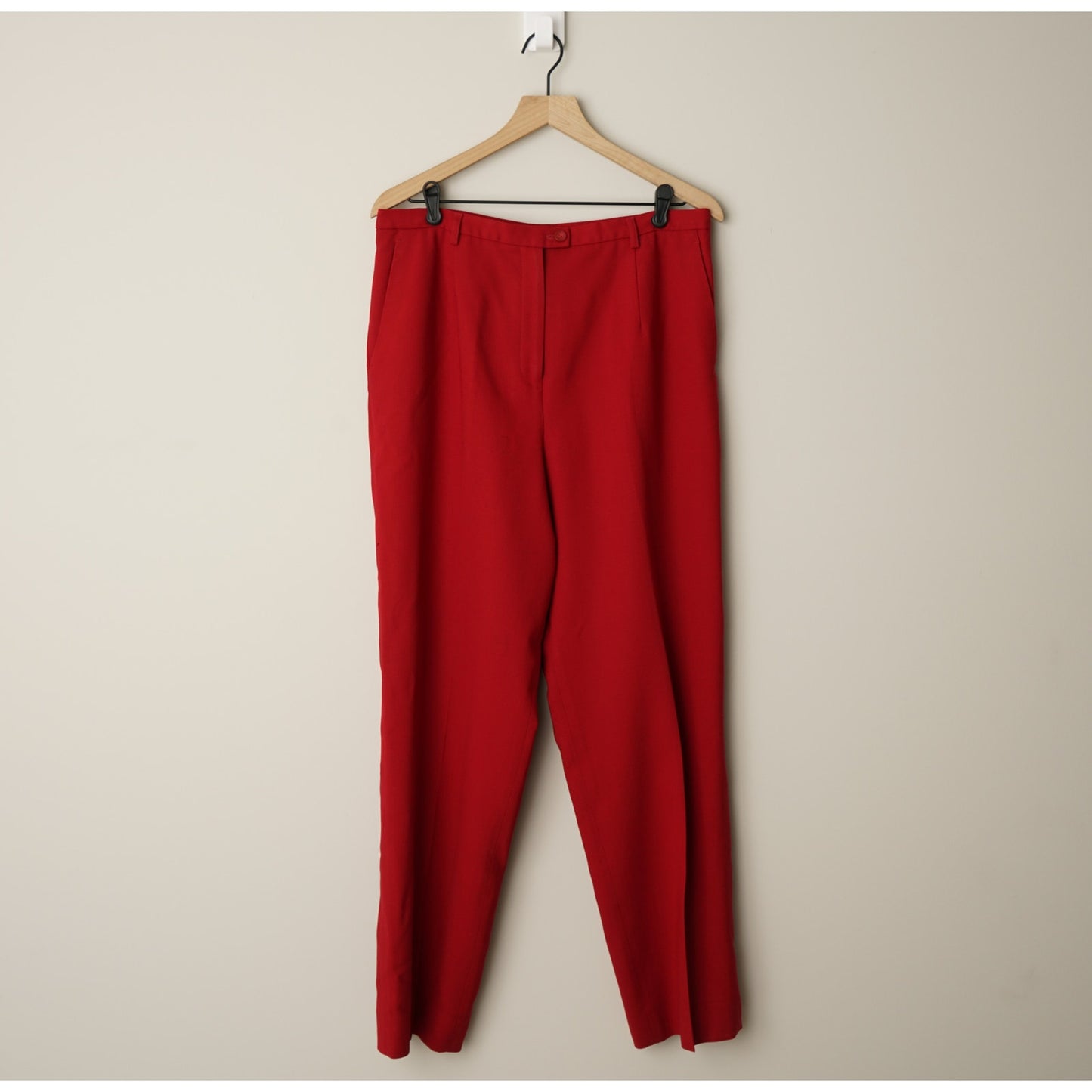 Vintage 90s Pendleton 100% Virgin Wool Dress Pants Pockets Zip Button Solid EUC