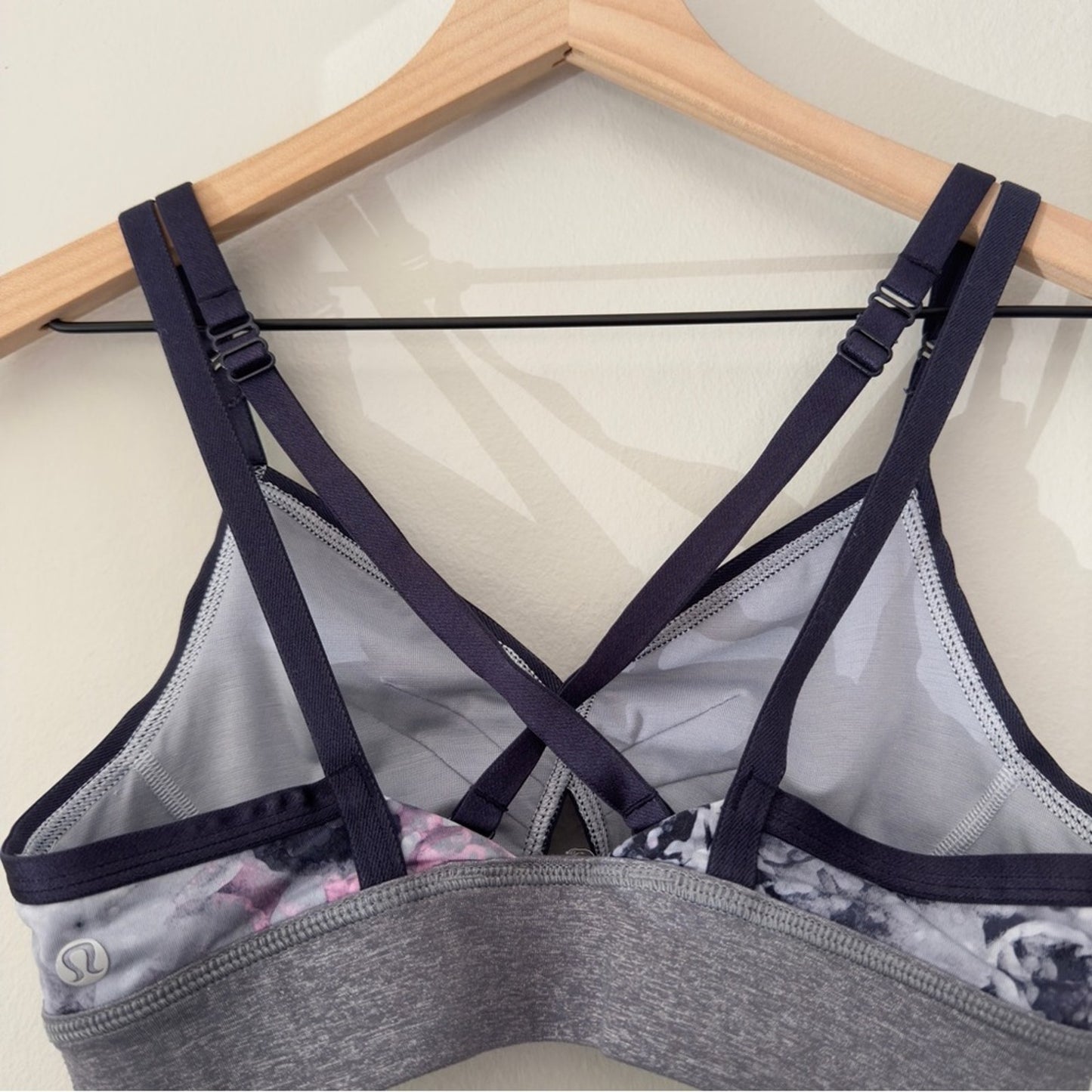 Lululemon If You’re Lucky Bra in Moody Mirage White Deep Navy/Slate/Naval Blue 8
