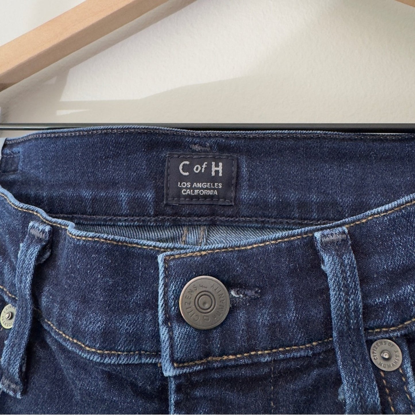 Citizens of Humanity Rocket Crop High Rise Skinny Jeans Dark Wash Denim USA Made