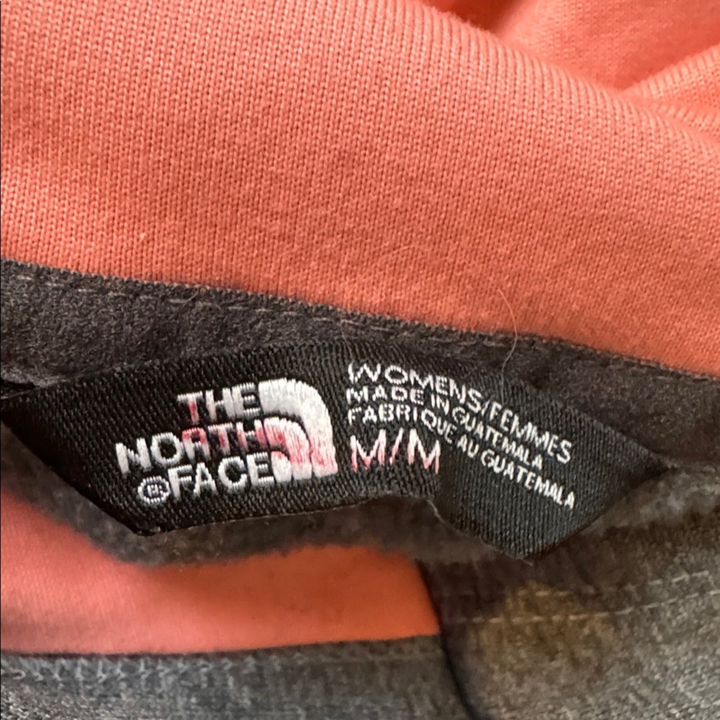 The North Face Gray and Pink Hoodie Kangaroo Pocket Long Sleeve Hood Outdoors M