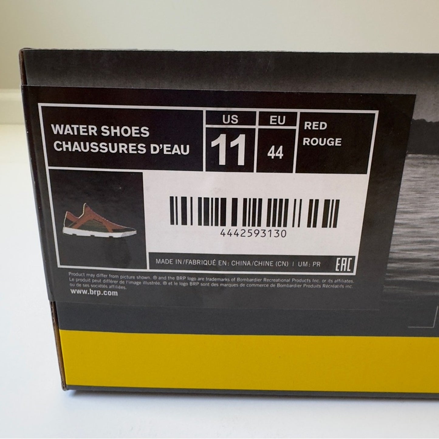 Sea-Doo Water Shoes in Red Black jet ski Sneakers water sports drain holes mesh