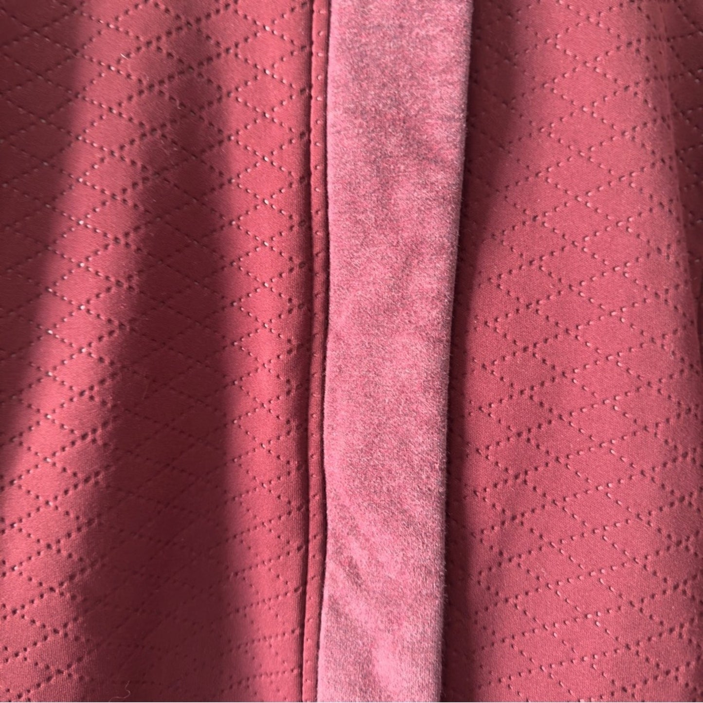 The North Face Red Utility Jacket with Hood Tunic Length Pockets Full Zip quilt