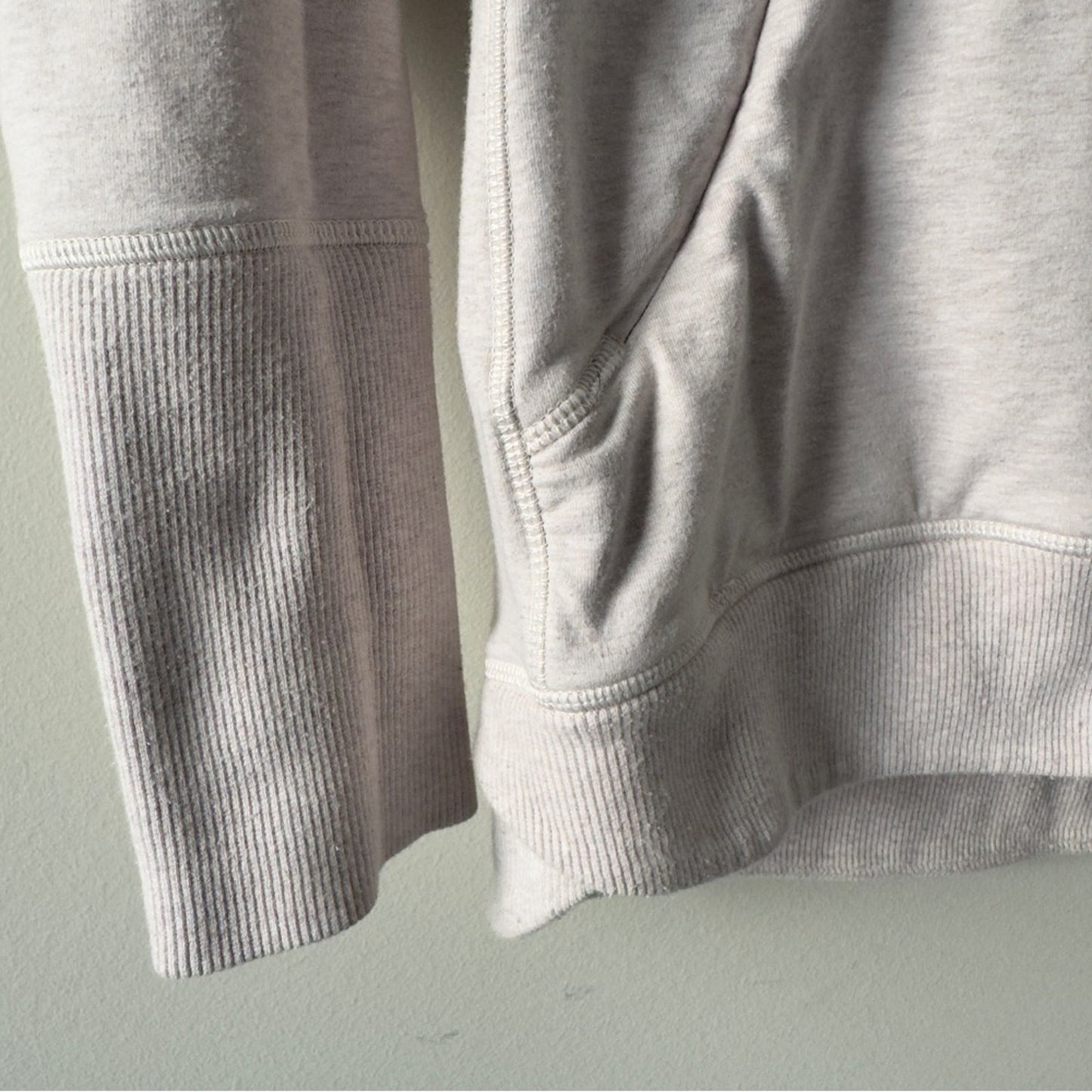 Lululemon Rest Day Pullover in Dune Cream Sweater Long Sleeve Cowl Neck Pockets