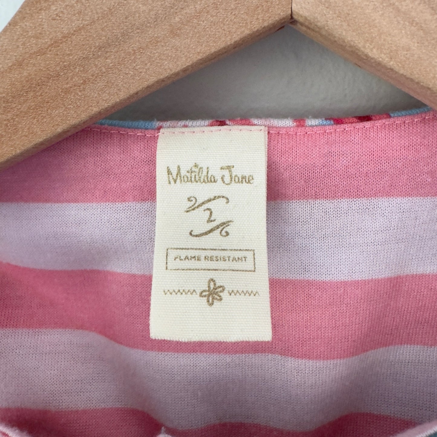 Matilda Jane Floral Button Down Girls’ Pajama Top Polka Dot Ruffle Polyester 2