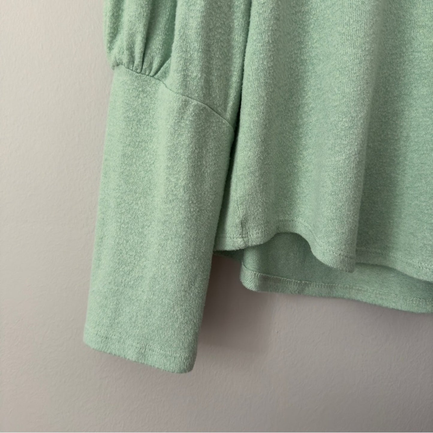 Anthropologie Soft Long Sleeve Turtleneck Green Stretch Spandex Cozy Winter Fall