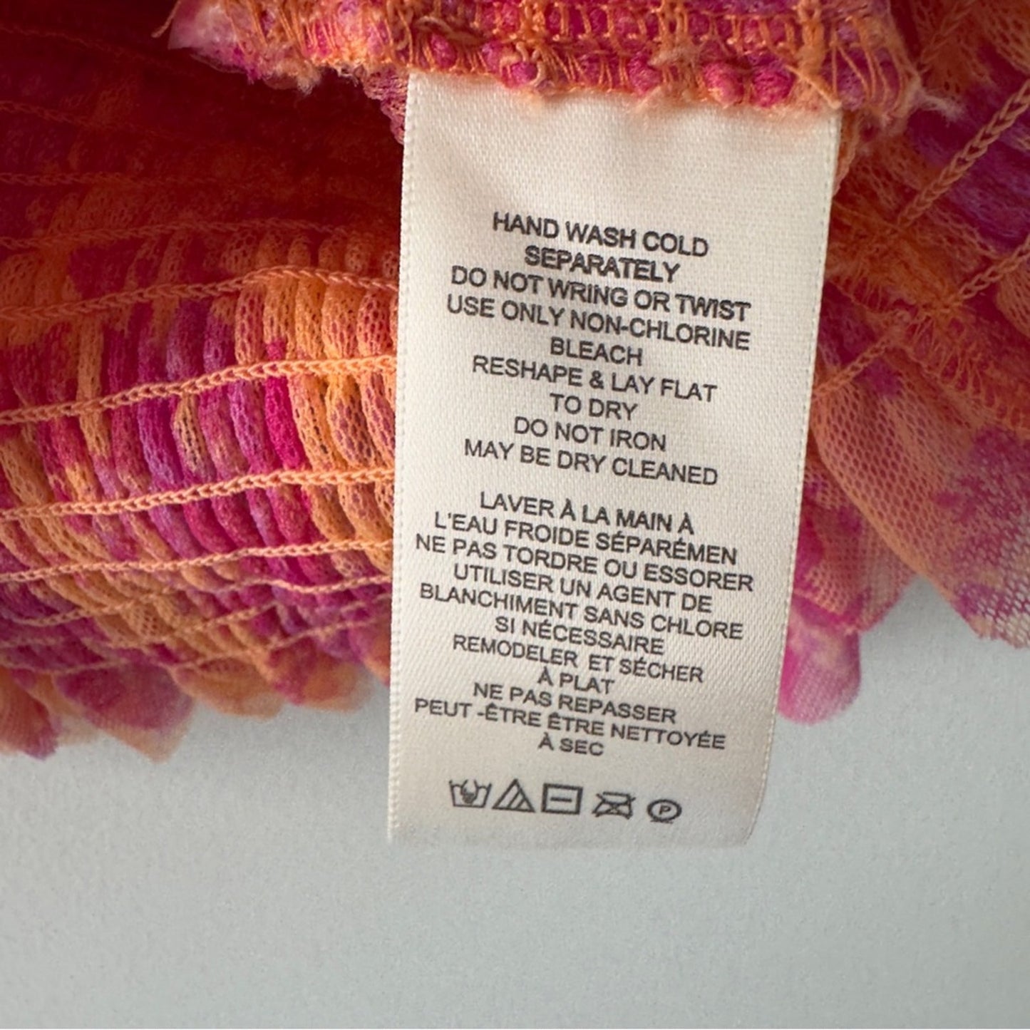 Free People Sugar Top in Hot Tropics Floral Pink Orange Top Fairycore Button NWT