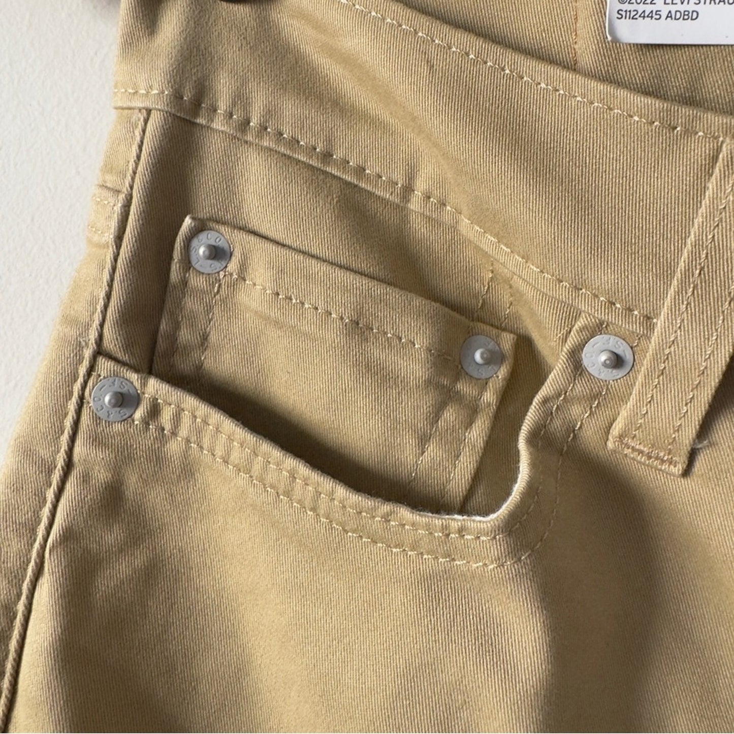 Levi’s 511 Slim All Seasons Tech Pants Tan Straight-Leg Stretch 28x30 Pockets