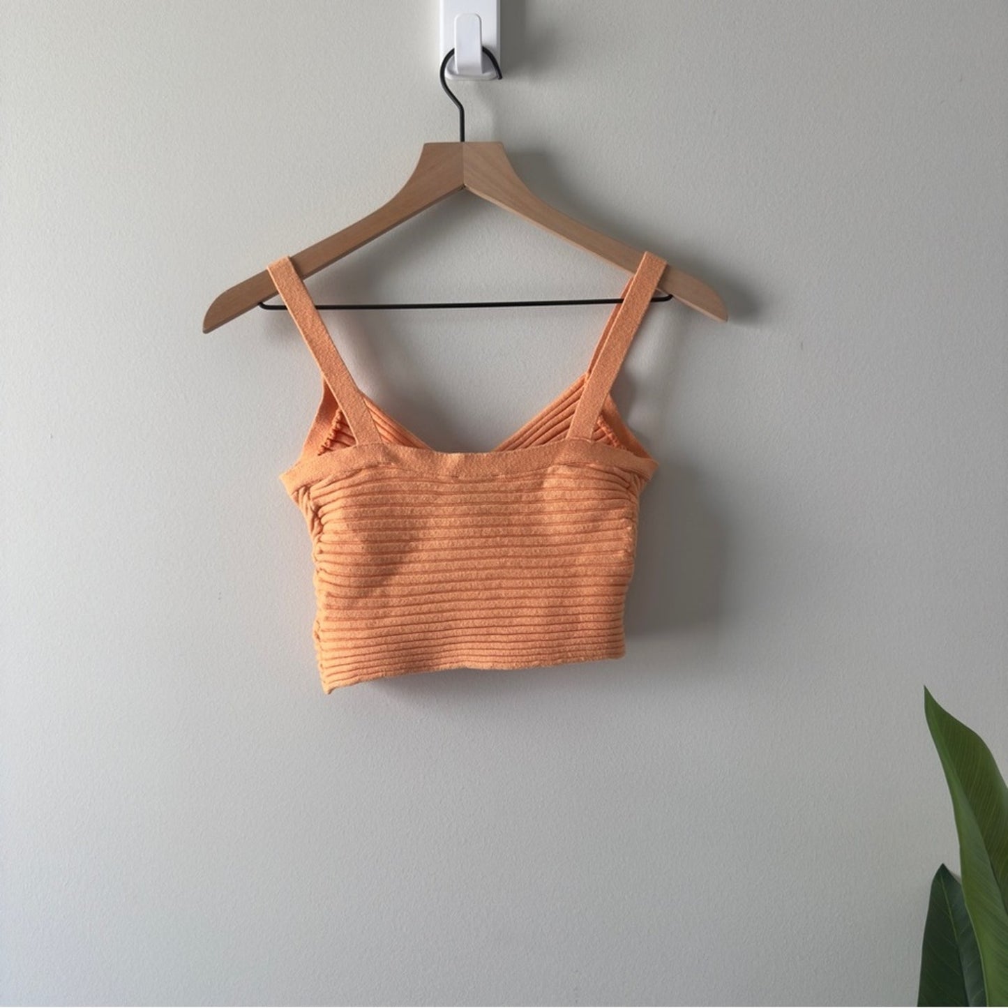 Princess Polly Sunset Tank Orange Ribbed Crop Top Cropped Knit Sleeveless Summer