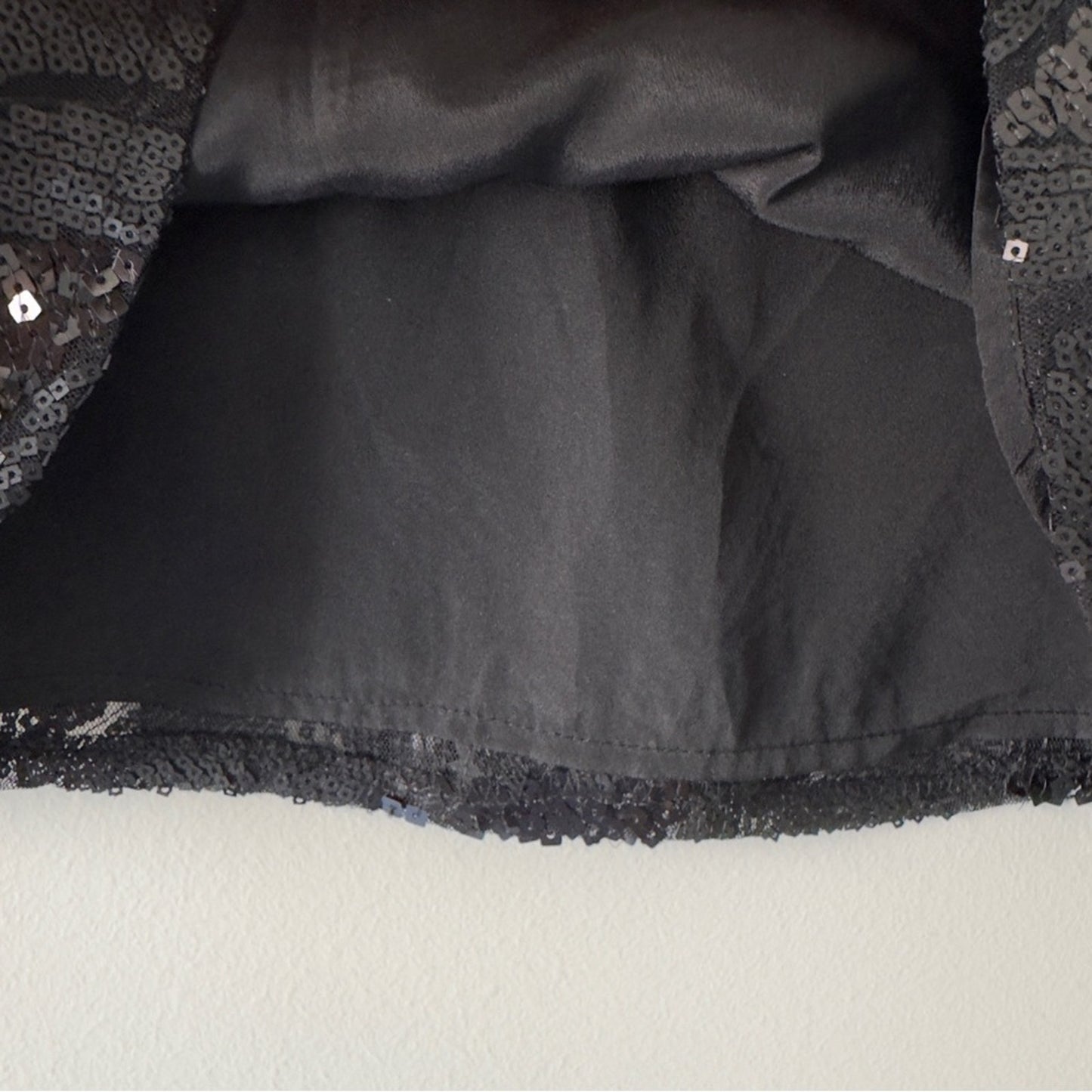 Anthropologie Pins and Needles Black Sequin Crop Tank Top sleeveless cropped NWT