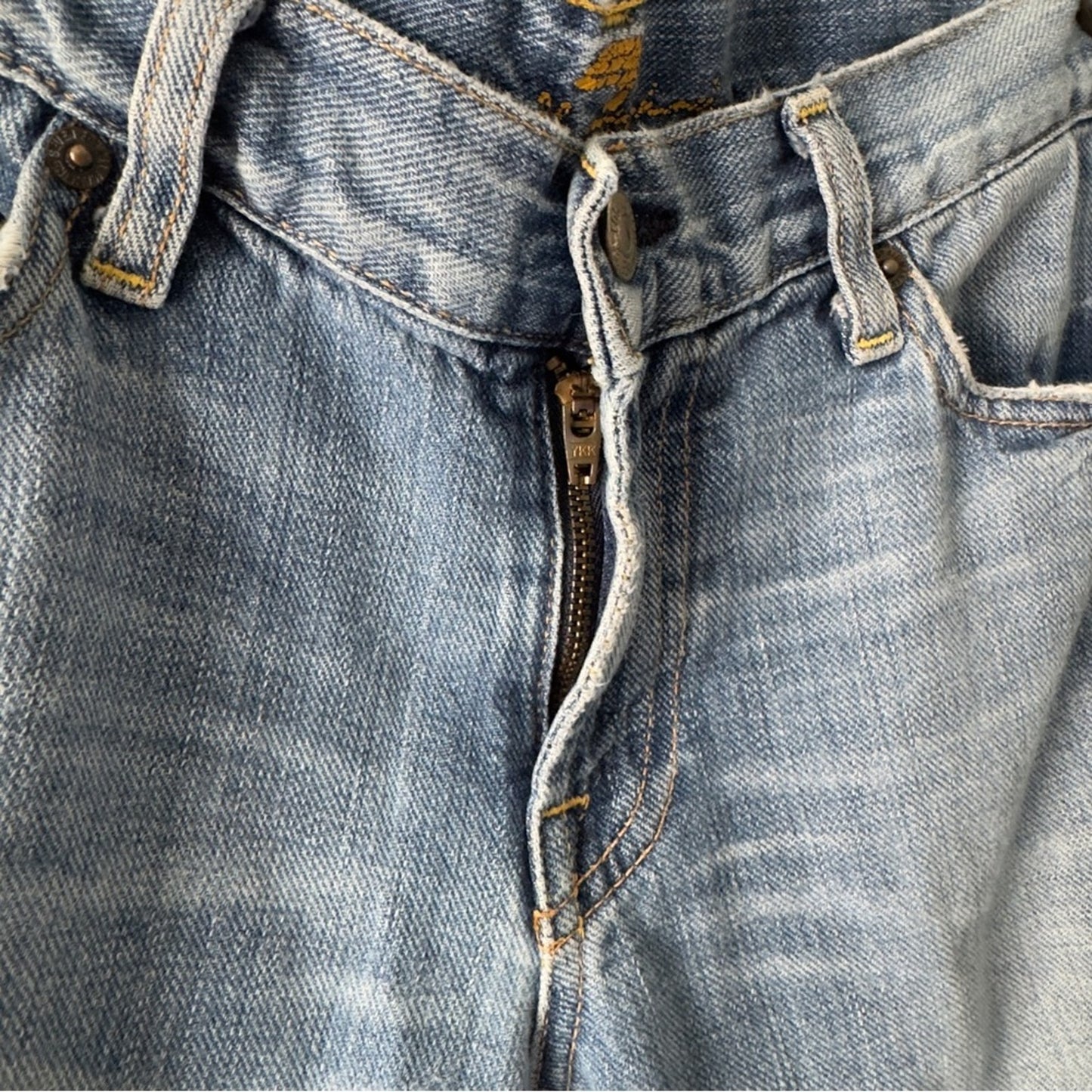 7 For All Mankind Y2K Bootcut 2000s Blue 100% Cotton Jeans Relaxed Fit Low Rise