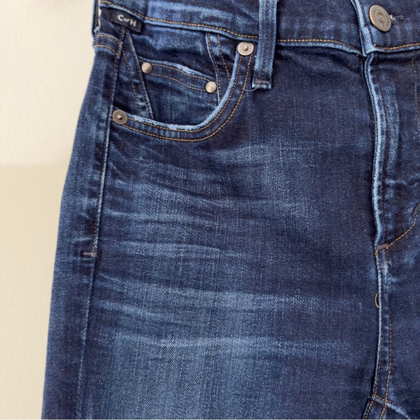 Citizens of Humanity Rocket Crop High Rise Skinny Jeans Dark Wash Denim USA Made
