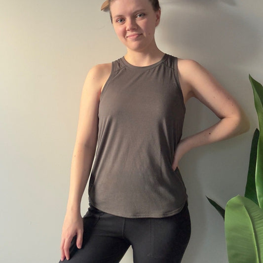 Sweaty Betty Athletic Tank Top Sleeveless casual activewear solid ruched back S