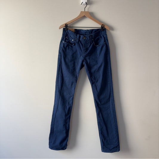 J Brand Kane Slim Straight Leg Jeans Blue zip button casual denim made in USA 30