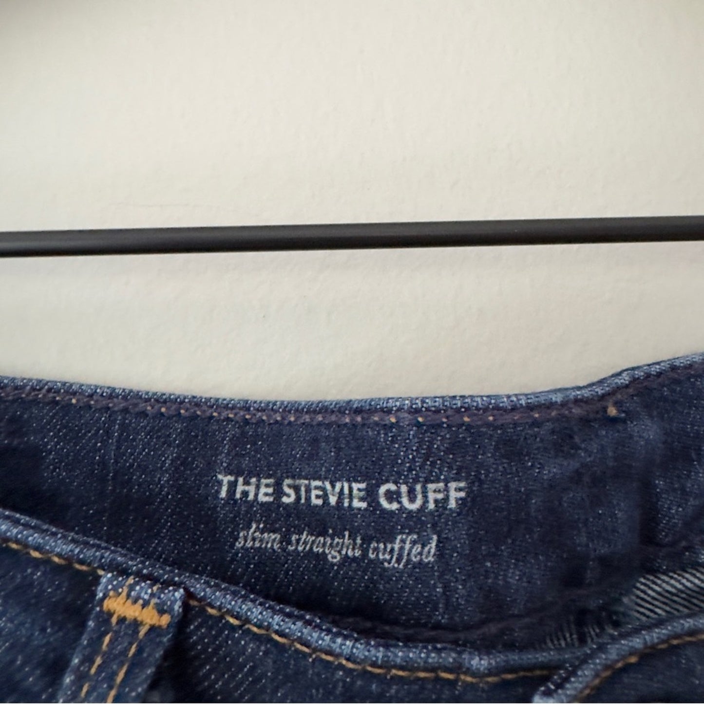 Adriano Goldschmied The Stevie Cuff Slim Straight Cuffed Jeans Dark Wash USA Zip