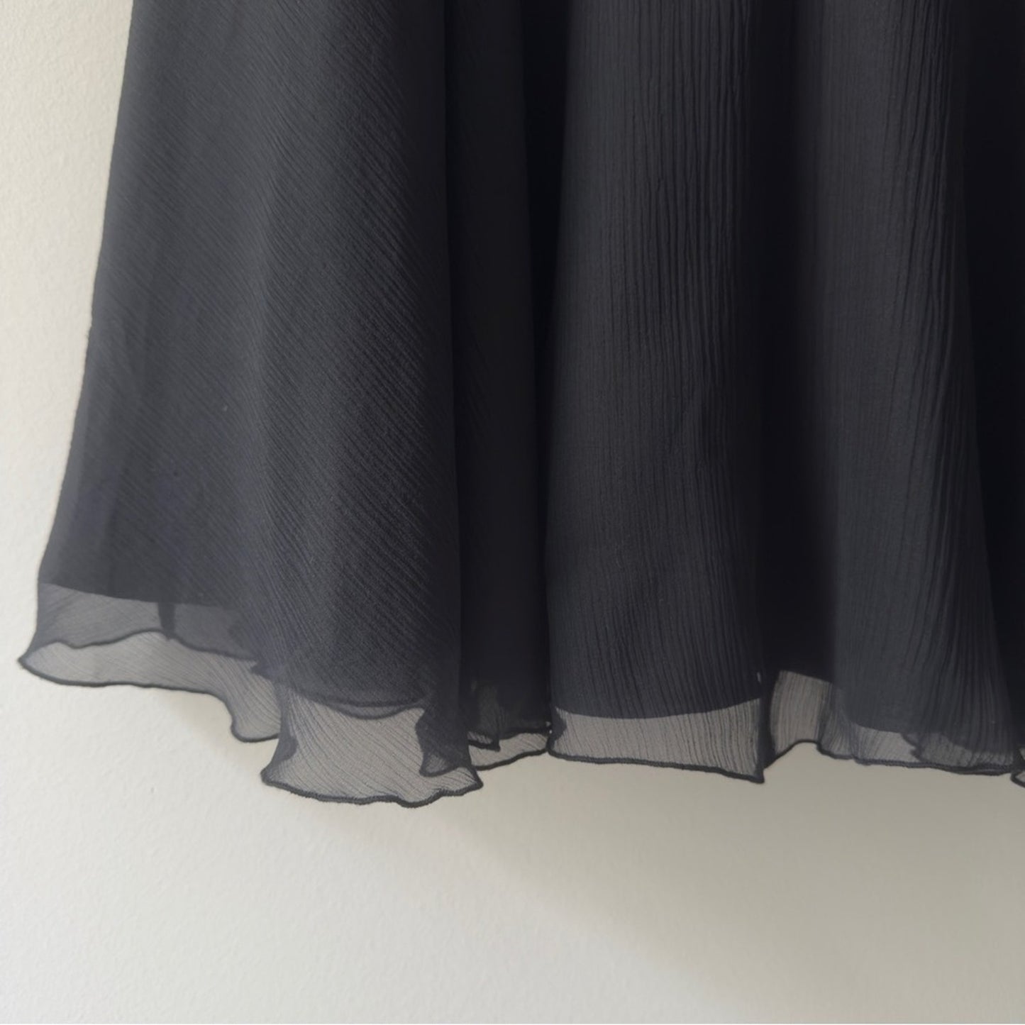 Express Vintage Y2K 100% Silk Shell Black V-Neck Mini Dress A-Line Sleeveless 12