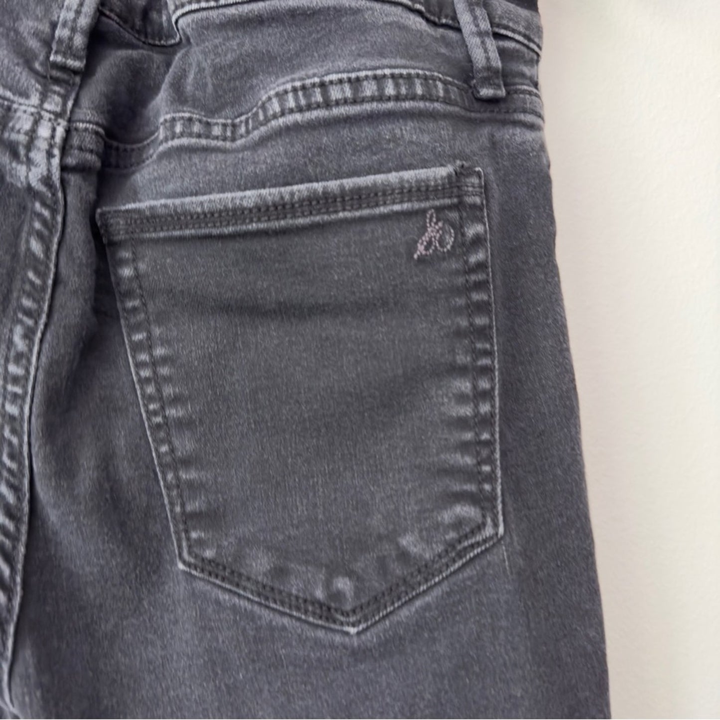 Sam Edelman The Stiletto High Rise Skinny Jeans Dark Charcoal Wash Stretch Solid