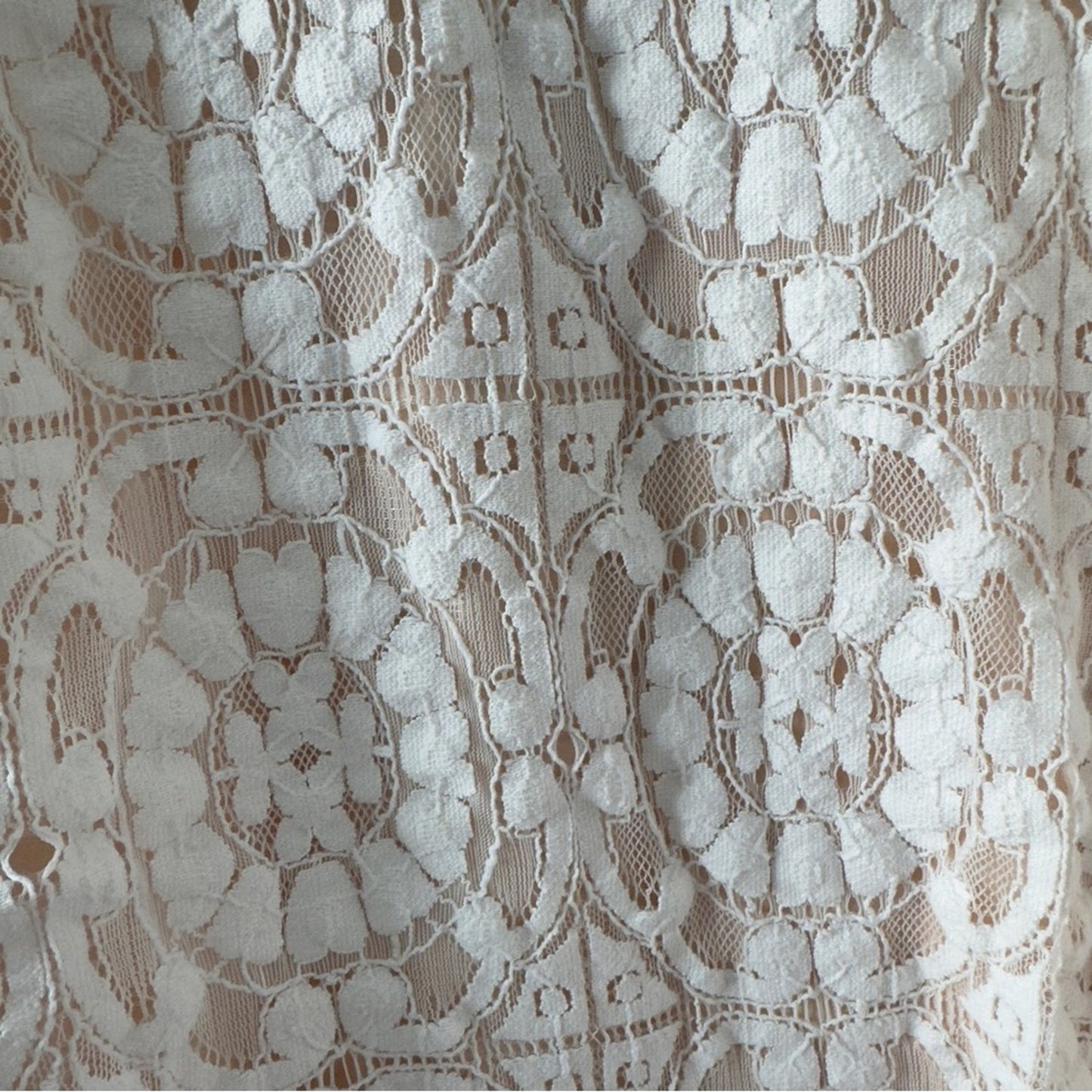 Free People lace overlay mini dress pink white cutout Racerback sleeveless short