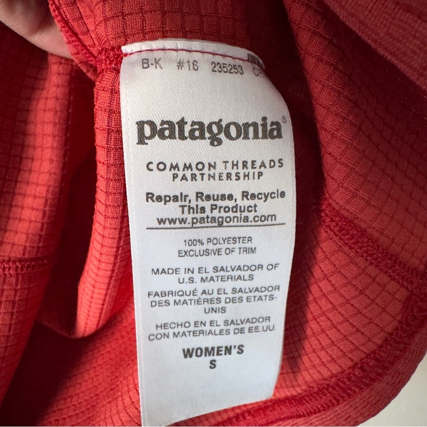 Patagonia Midweight Capilene Baselayer Red Pullover Long Sleeve High Neck Active