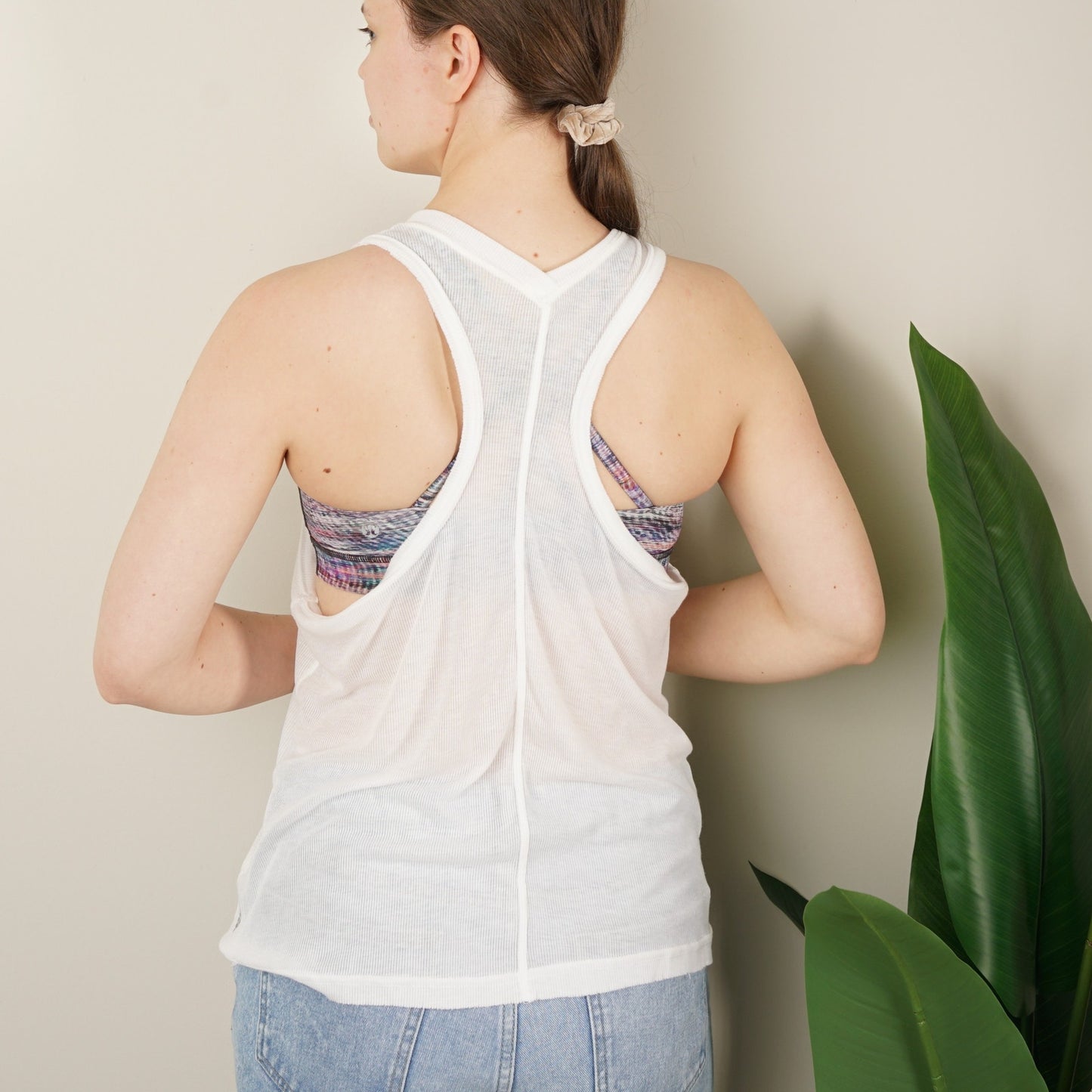 Free People FP Movement Ribbed Racerback Tank Top Athletic Sleeveless Solid EUC
